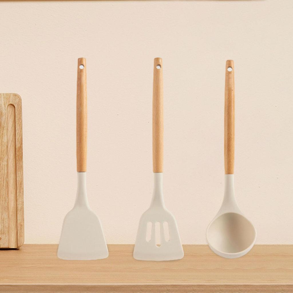 3x Silicone Kitchen Cooking Utensils Cookware Gift Multifunctional Tool Nonstick