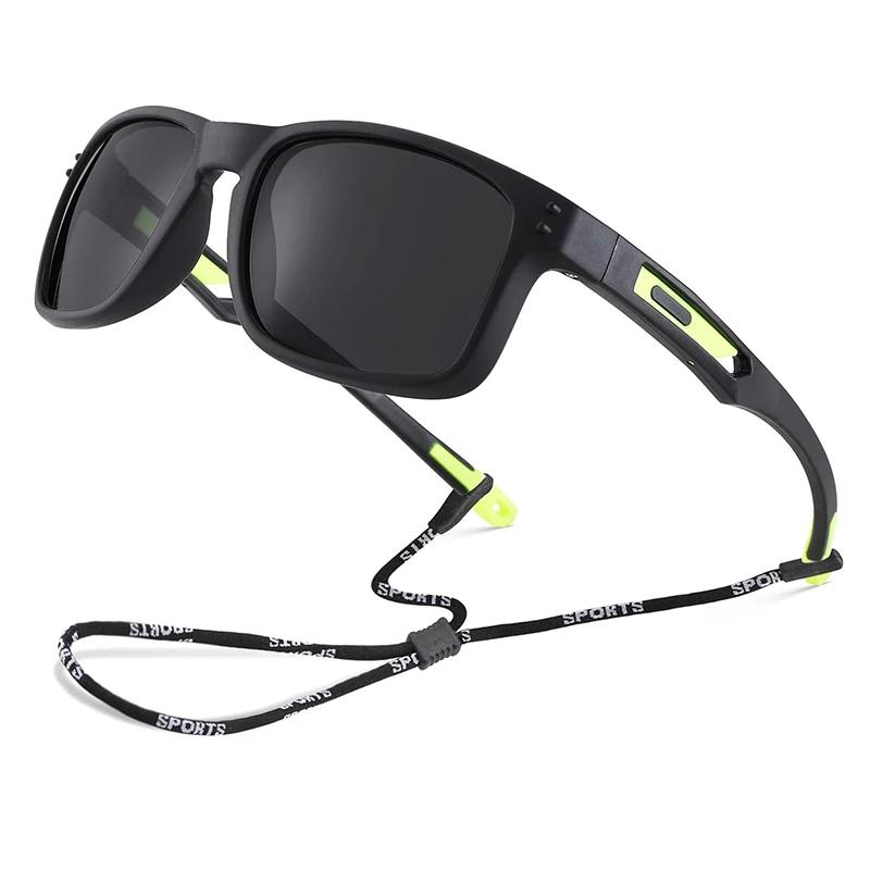 Outdoor New Kids Polarized Sunglasses Flexible Rectangular Frame Sports Boys Girls Sun Glass with Strap Age 3-12