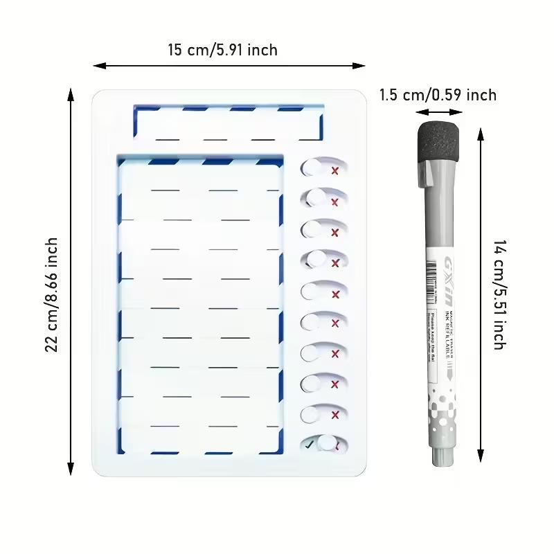

1pc Magnetic Erasable Chore Whiteboard - Reusable to-Do List Planner for ADHD & Home Organization,Daily Task Board