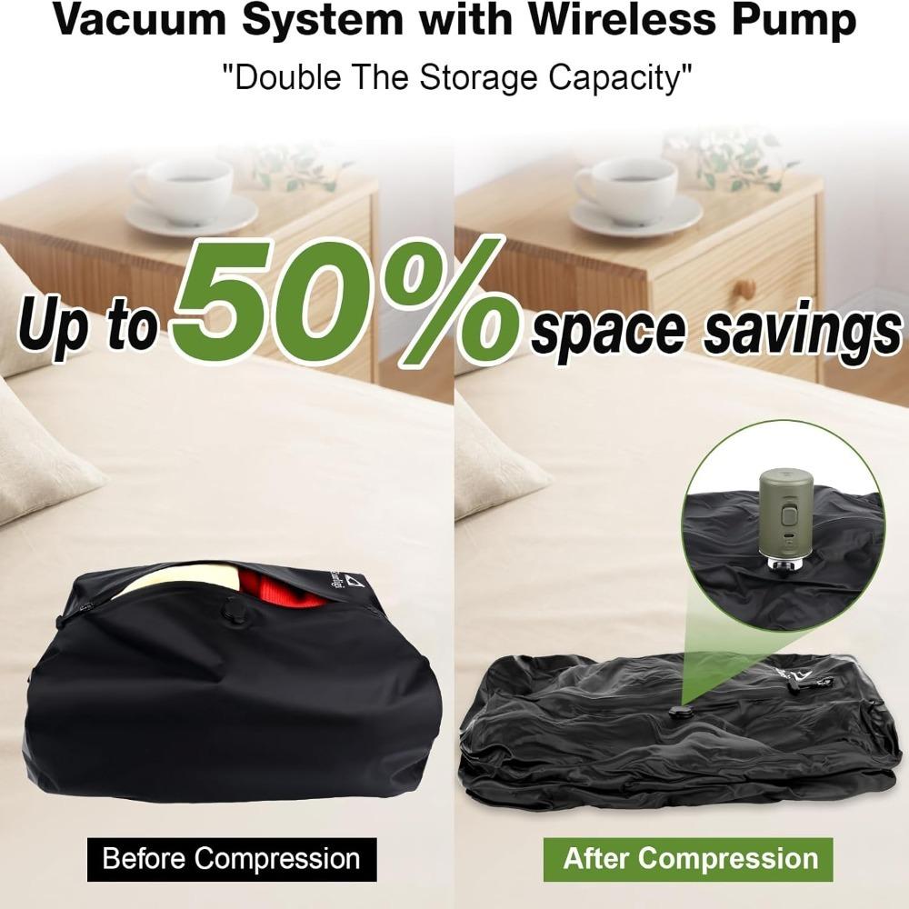 New Reusable Vacuum Bags for Travel Dustproof Waterproof Vacuum Compression Bag Space Saver Luggage Vacuum Storage Bag Suitcase