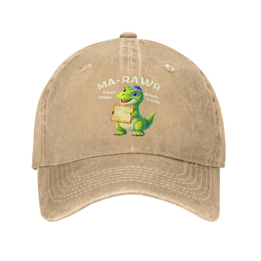 Funny Passover Dinosaur Ma Rawr Matzah Dino Unique Baseball Cap Hats Visor Protection Snapback Cotton tops gorras