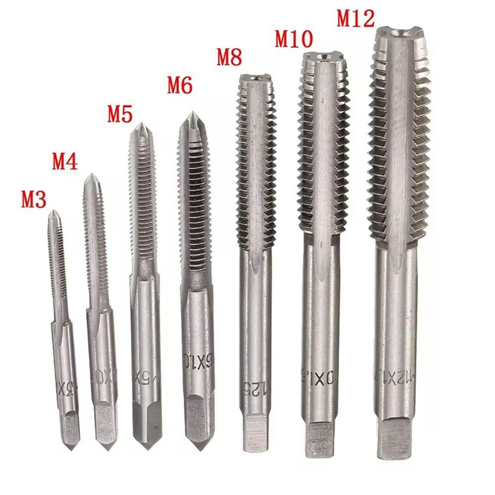 

7Pcs/set Straight Fluted Screw Thread Tap Set Square Shank Tapping Tool Set