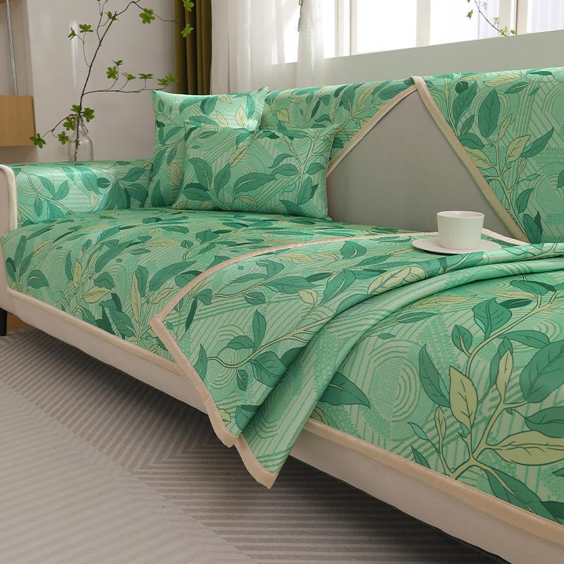 

Летний легкий роскошный чехол Camellia для гостиной, нескользящий чехол для дивана из ледяного шелка, подушка для дивана 70X70cm 1pc