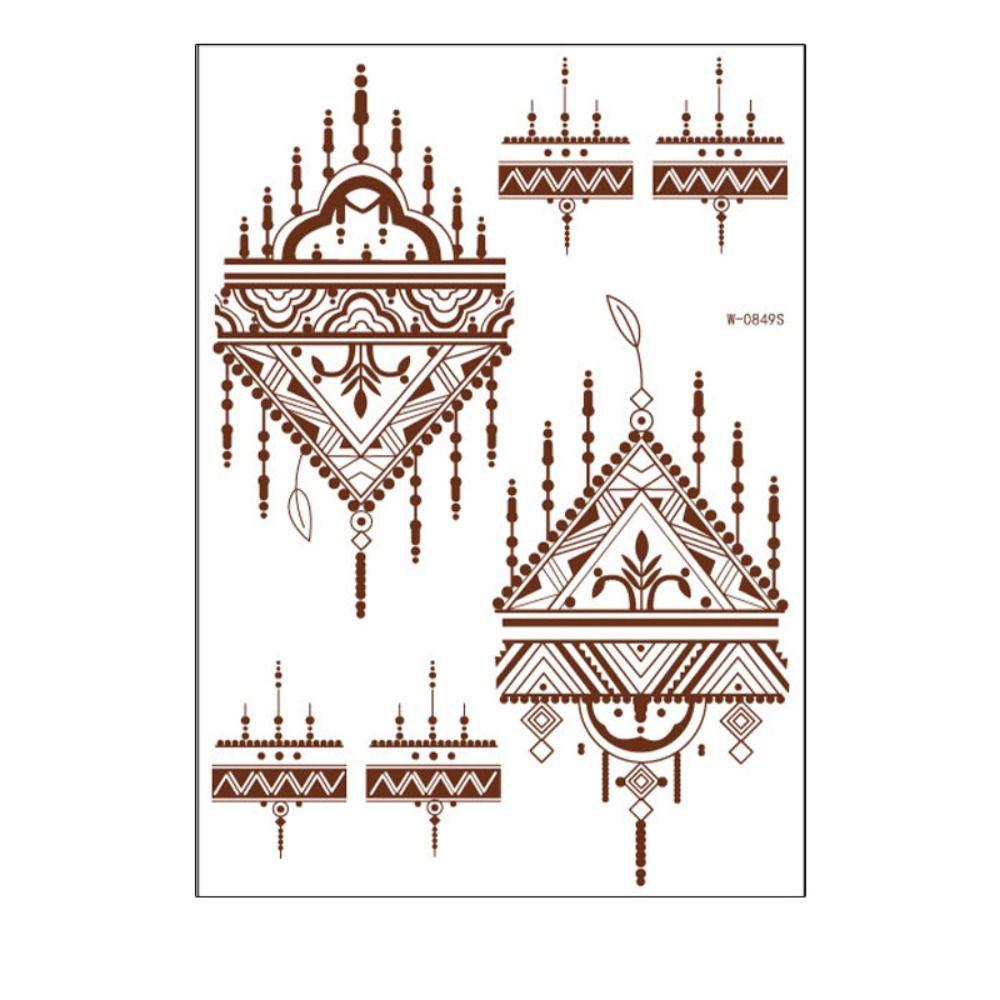 Arm Hand Semi-permanent Henna Tattoo Stickers Body Art Sticker Temporary Tattoo Indian Lace Tattoo