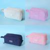 Durable Corduroy Pencil Pouch Desk Organizer Portable Storage Bag  School