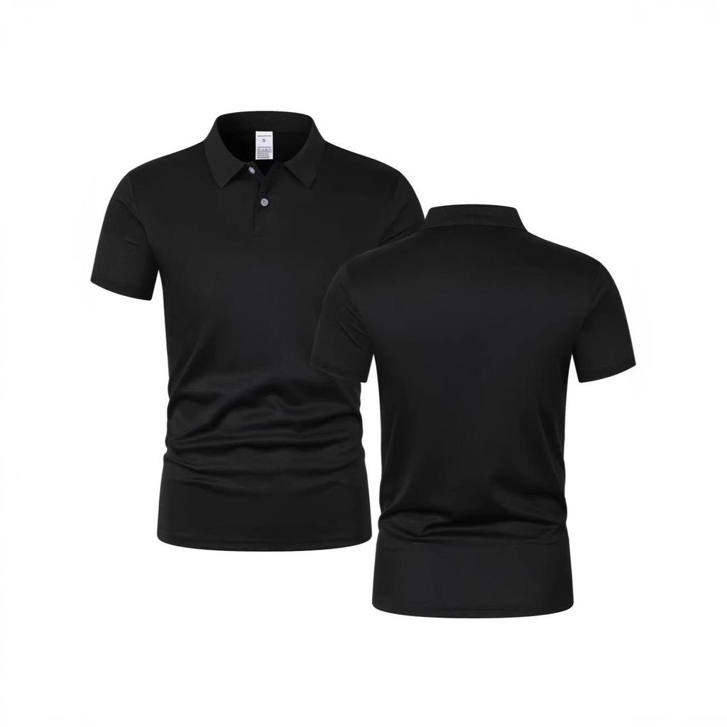 European Men's Summer Mesh Breathable Short Sleeve Polo Shirt - Slim Fit Casual T-Shirt