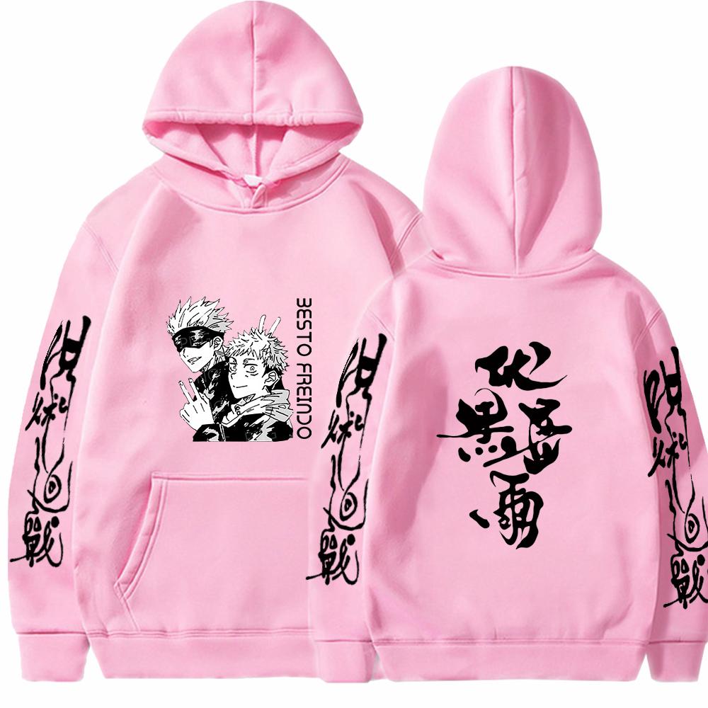 Japan Anime Jujutsu Kaisen Gojo Satoru Graphic Hoodies Oversized Hooded Vintage Long Sleeves Hoodie Men Women Clothes