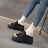 Baotou Slippers Women's Outer Wear Summer New 2025 Korean Version Versatile Hong Kong Style Fashion Cool Slippers Women's Height Increase Half Slipper