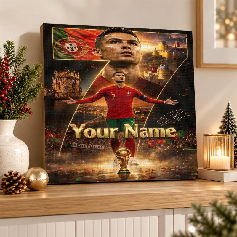 Cristiano Ronaldo Custom Name Text 5D Diamond Painting Kit DIY Full Drill Diamond Art Decoration