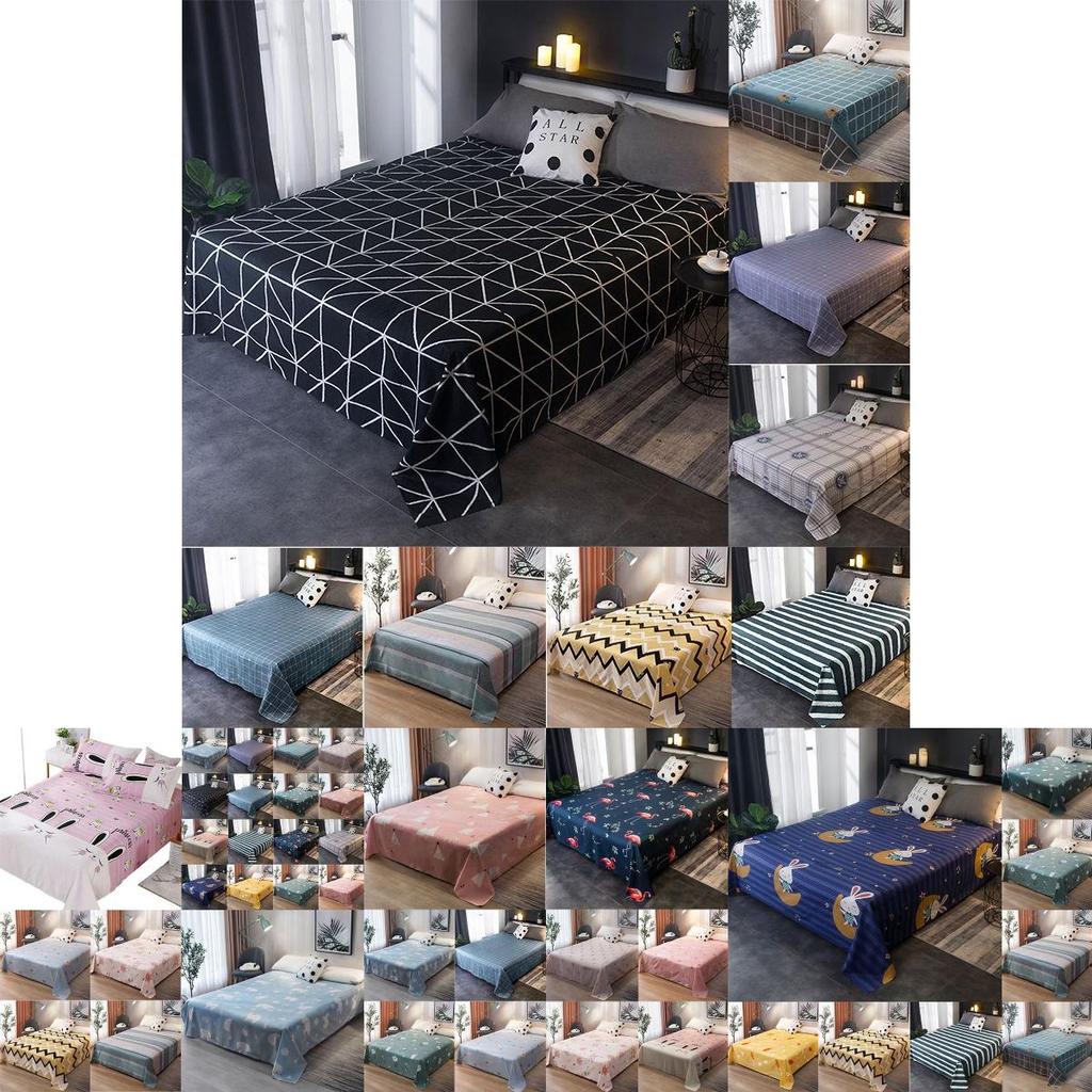 Cartoon Printed Flat Sheet Mattress Cover With Soft Polyester For Home Or Hotel**