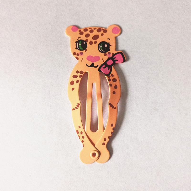 Trendy Kids' Hair Accessories: Cute Animal Metal Hair Clips & Waterdrop Print Crown Side Pins