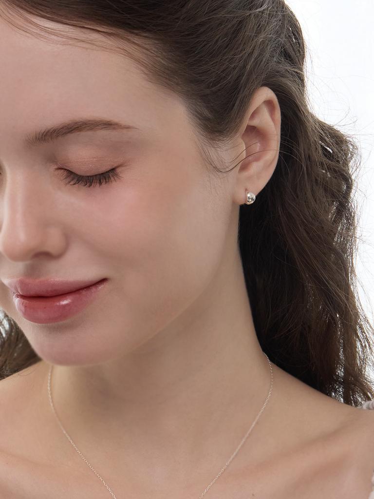 Lucore Silver 925 Modern Curved Volume Silver Earrings