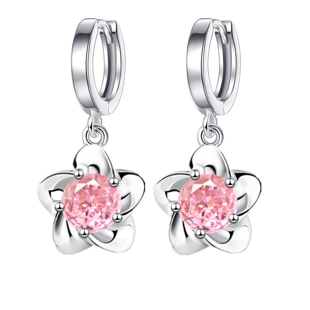 Moissanite Rhinestone Earrings with Plum Blossoms Long Earrings for Women Earrings for Women