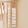 Creative Hat Storage Clips Holder Space Saving Vertical Hanging Baseball Cap Hanger with 7 Clips Stable Hat Display Rack