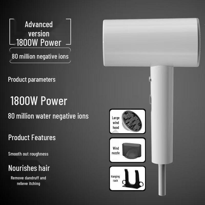 High-Speed Ionic Hair Dryer: Silent, Strong Wind, Quick-Dry, Constant Temperature, High Power for Household and Dormitory Use.