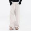 Girls' Sports Pants, Spring and Autumn Children's Clothing, Loose Wide-Leg Pants for Kids, Casual Solid Color Mid-Waist Pants for Older Children