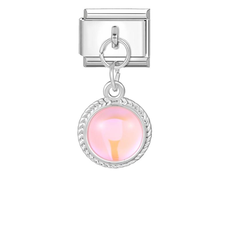 Crystal Moon Butterfly Rose Star Bow Cats Pendant Italian Charm Link Fit 9mm Stainless Steel Bracelet Women Jewelry DIY Making