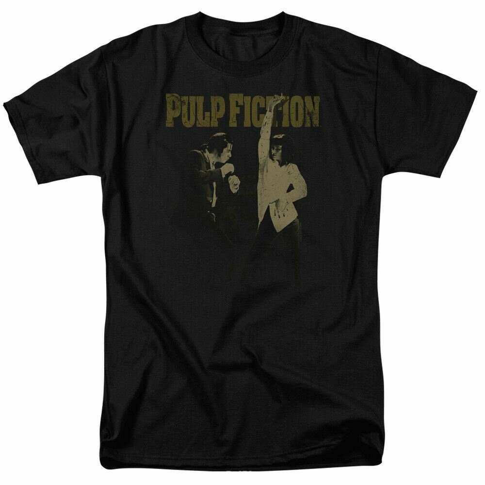 Pulp Fiction I Wanna Dance T Shirt Licensed Comedy Crime Movie Retro Tee Black S