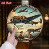 WWII Fighter Plane Metal Wall Art Vintage Aviation Decor Office Gift