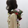 Bohemian Hooded Capelet Hat Comfortable Crochet Design Fringe Headwear with Floral Detailing Soft Winter Wear Gear