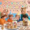 Capybara Party Set: Disposable Plates, Cups, Napkins, Tablecloth, Banner for Boys