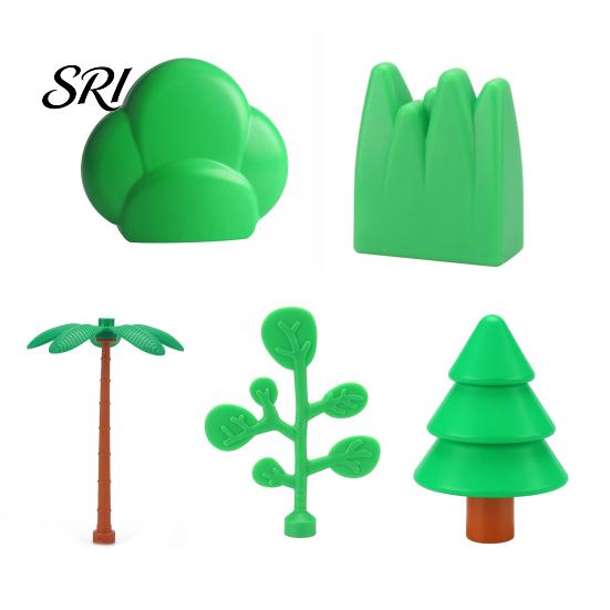 Mini Building Block Toy Tree Cactus Leaf Flower Bush Greenery Plants Construction Brick Replacement Compatible with Classic Blocks Builders