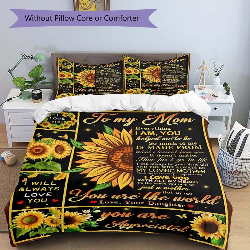 

3pcs Heartfelt Tribute to Motherhood Quilt Set Soft and Comfortable Bedroom, Guest Room and Dorm Decor Bedding Set.H052 135x200cm