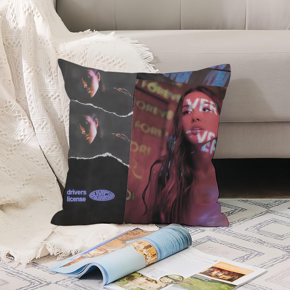 Amerikanische Sängerin Olivia Rodrigo Kissenbezug Büro Kissen Geeignet für Sofa Auto Schlafzimmer Dekorative Kissenhülle
