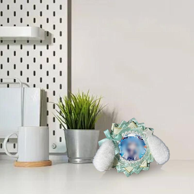 1PC Secondary Peripherals Original Barking Tray Ins Wind Fabric Puppy Badge Decoration Bottom Bracket Small Capacity Multi-Colour