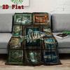 Fish Fantasia 2D Flat Pattern Flannel Blanket, High quality All Seasons, Home Decor, Warmth and Comfort, Perfect for Christmas Gifts.