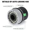 1C3Z3B396CB 1C3Z3B399DA: Compatible for Ford Manual & Auto Locking Front Wheel Hub Assembly.