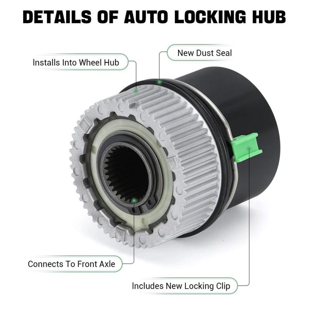 1C3Z3B396CB 1C3Z3B399DA: Compatible for Ford Manual & Auto Locking Front Wheel Hub Assembly.