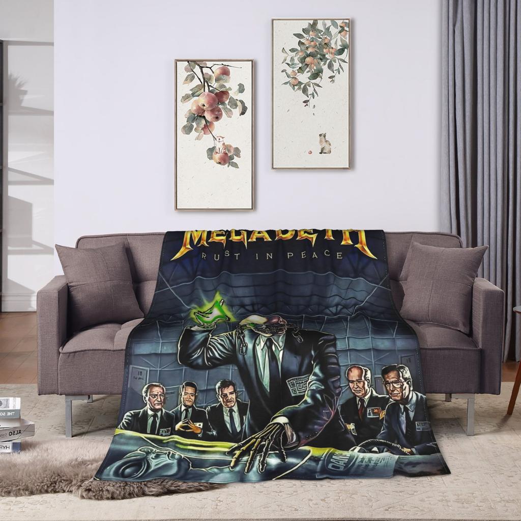M-Megadethed Band  Blanket Quality Soft  Bedding Throws Winter Camping Couch Chair Sofa Bed Graphic Bedspread