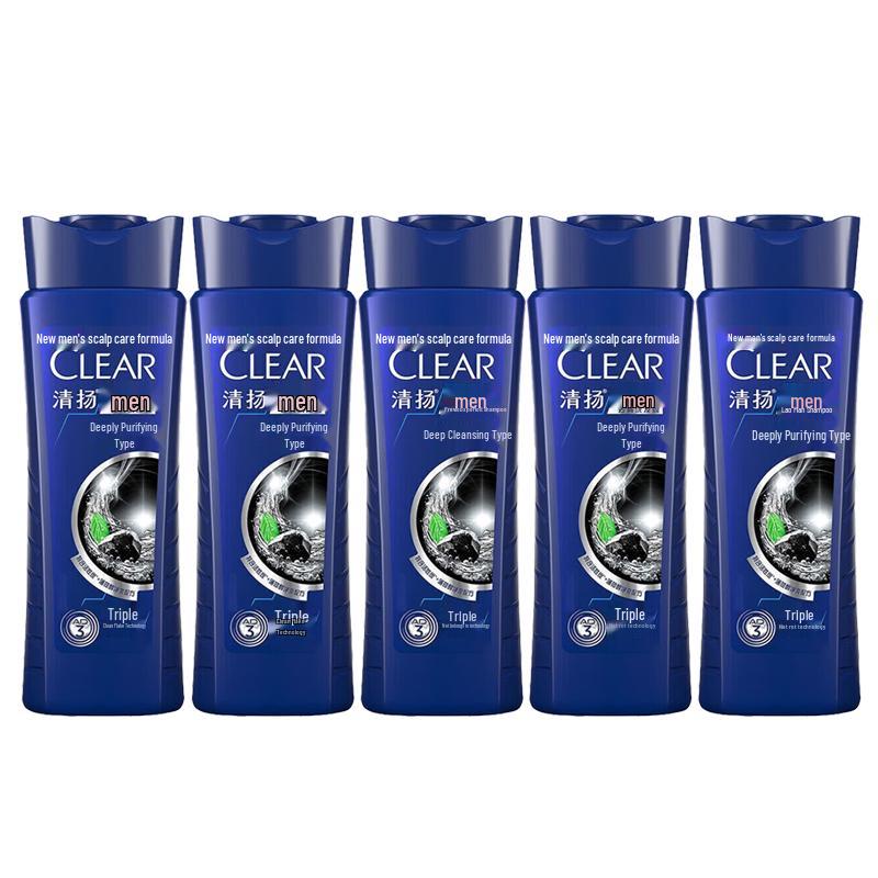 Clear Men Anti-Dandruff Deep Clean Shampoo 5-Pack