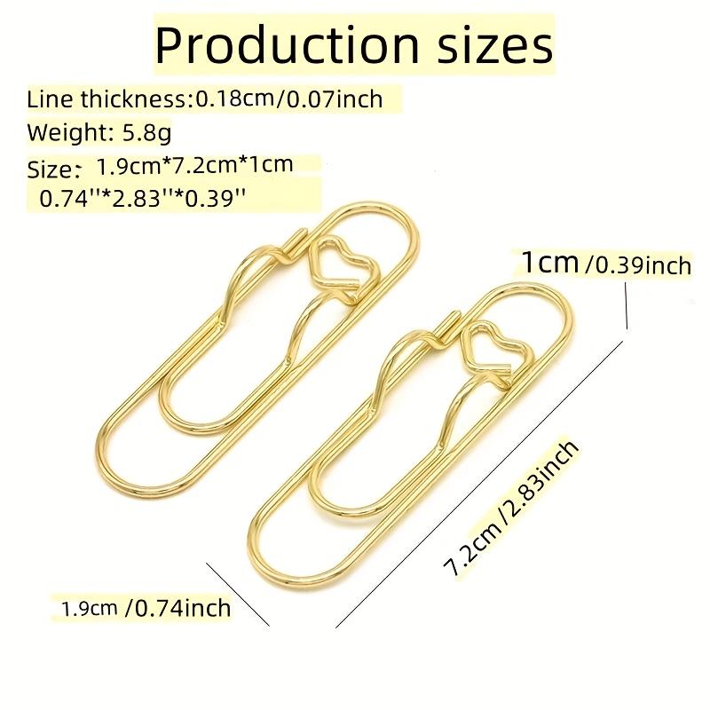 11/6pcs Cute Pen Clip Bookmarks - Fun Shaped Paper Clips for School Supplies, Pencil Case & Planner Accessories ( Heart-Shaped)
