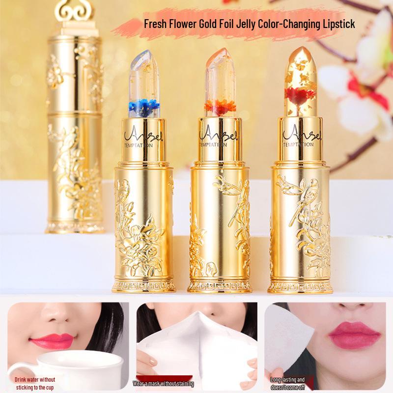 Angel's Temptation Color-Changing Lipstick: Long-Lasting, Transfer-Resistant, Smudge-Free, Hydrating for Plump Lips.