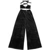 C7236 Women's Fashion Solid Color Strapless Long Pants Two-Piece Set