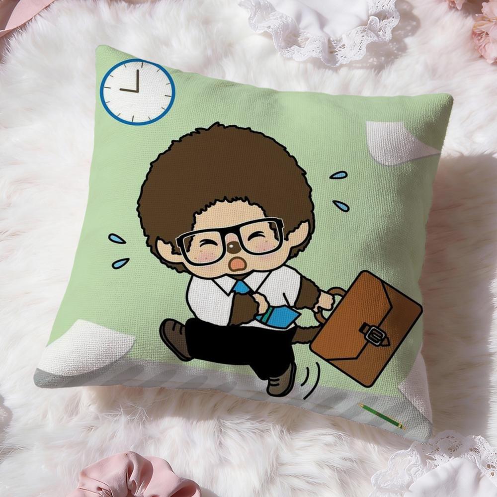 Cartoon M-MonchhichiS Cushion Cover Premium Comfort Reversible Pillow Cove -Two in One Design for Any Room & Car Interior