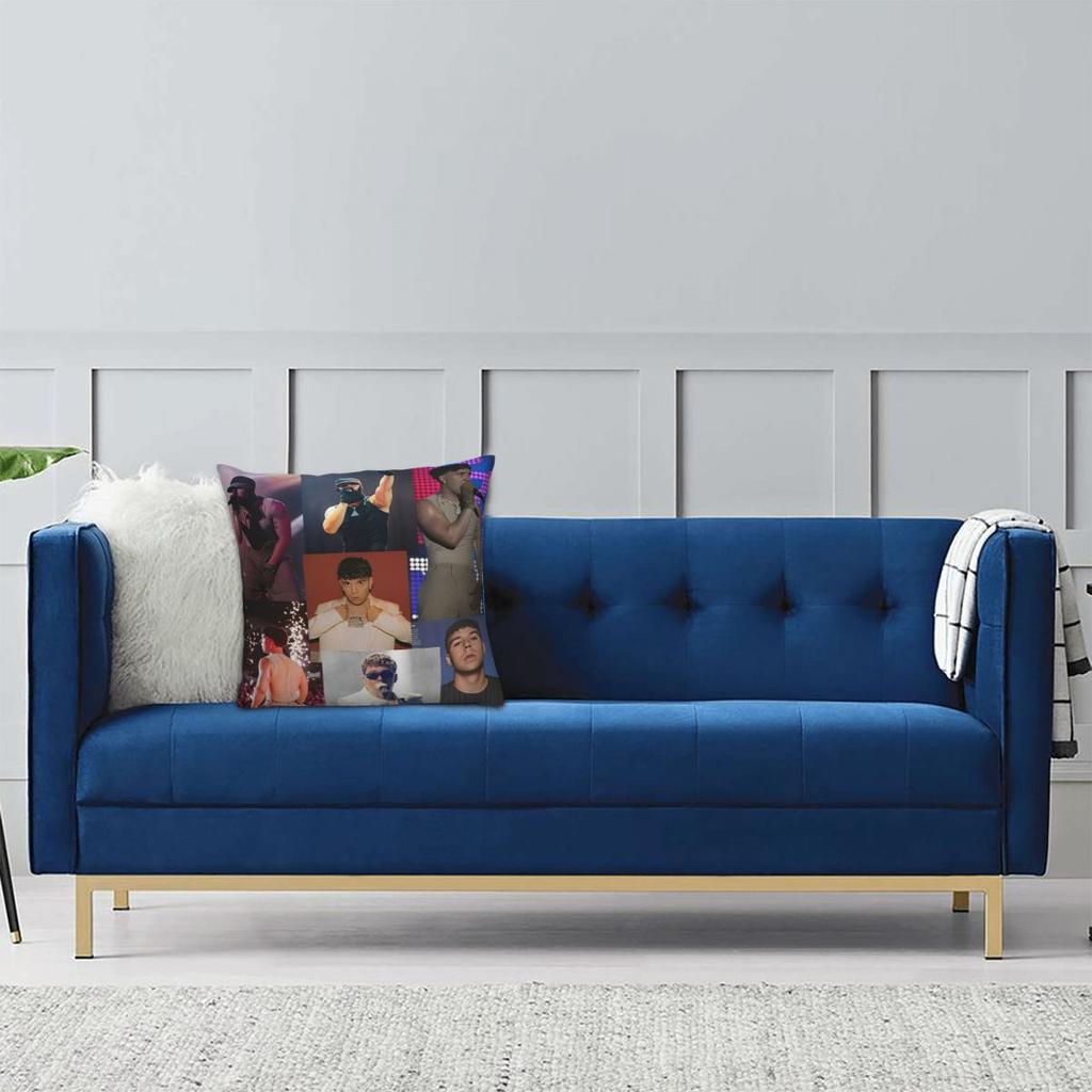 Pillow Cover Rapper Quevedo Spanish Singer Graphic Cushion Cover Funny Pillow Case For Office Car Home Decorative Pillowcases