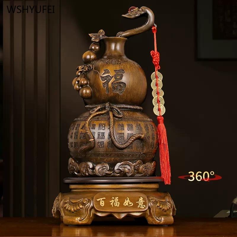 Home Decoration Accessories Baifu Ruyi Gourd Ornament Feng Shui Ornaments Gift for Store Opening 1pcs Resin Crafts