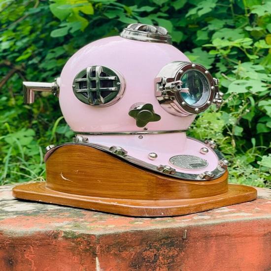 Pink Diving Helmet Coated Diving Helmet  Deep sea scuba Divers diving helmet  Maritime Deep Sea Helmet  Collectible Oceanic Helmet