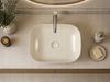 Lusso countertop washbasin 45.5X32.5 CM oval beige matt