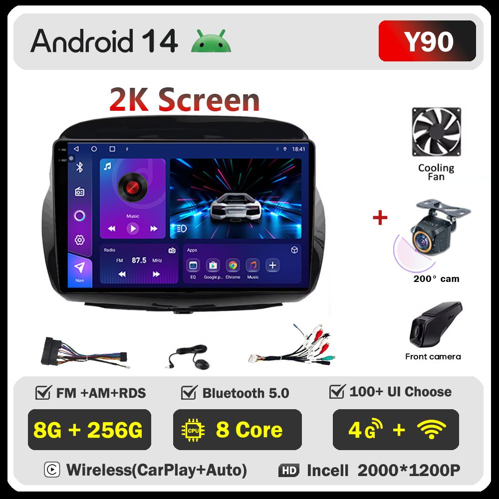 For Honda FR-V EDIX 2004 2005 2006 2007 - 2009 Android 14 Multimedia Navigation GPS QLED IPS Screen HDR Camera CarPlay Bluetooth