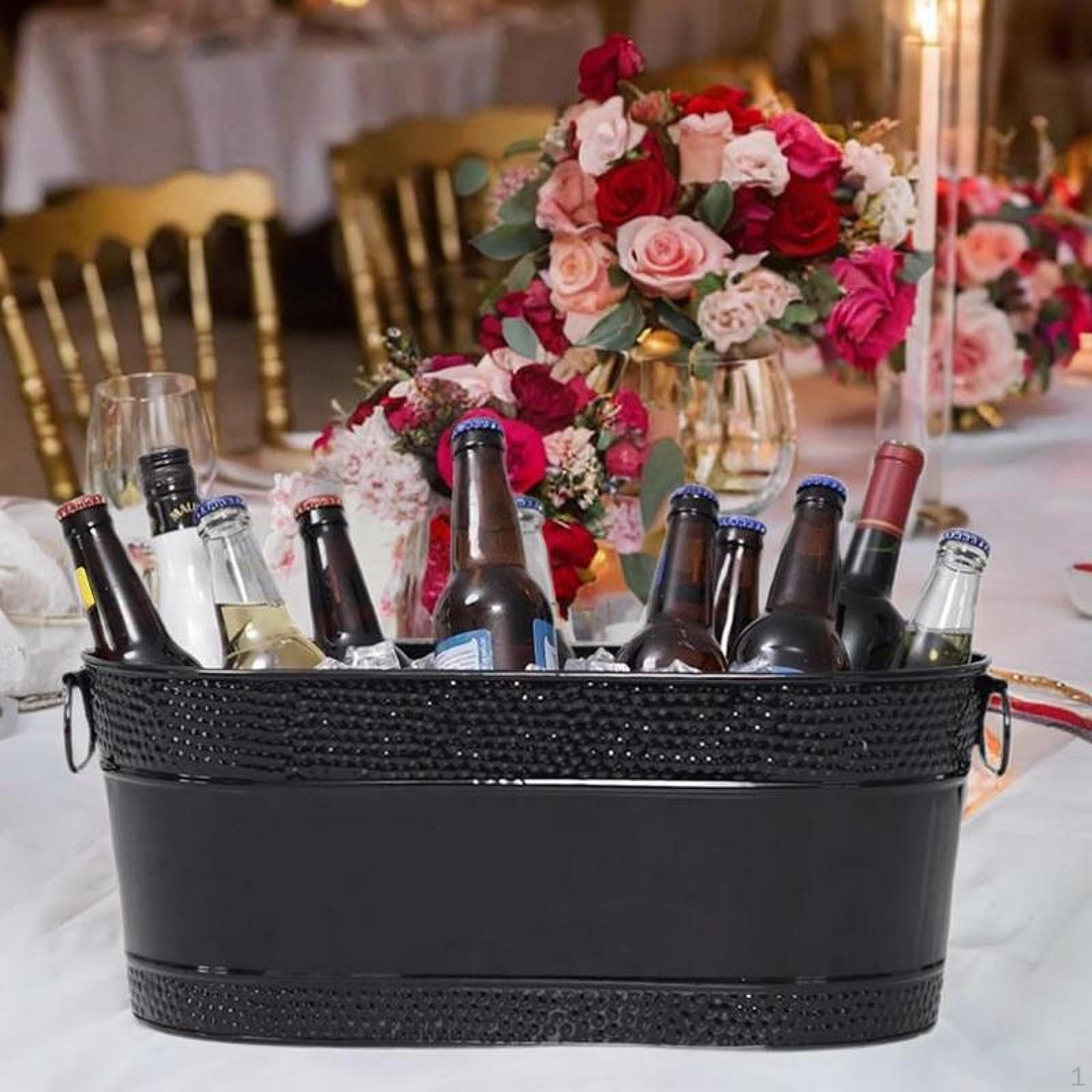 

Elegant Stainless Steel Beverage Tub for Wine And Beer Cooling чорний
