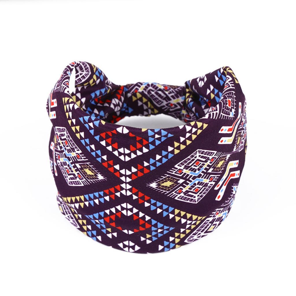 Bohemian- Headscarf, Print Headband, Elastic Women's Sports Yoga Headband