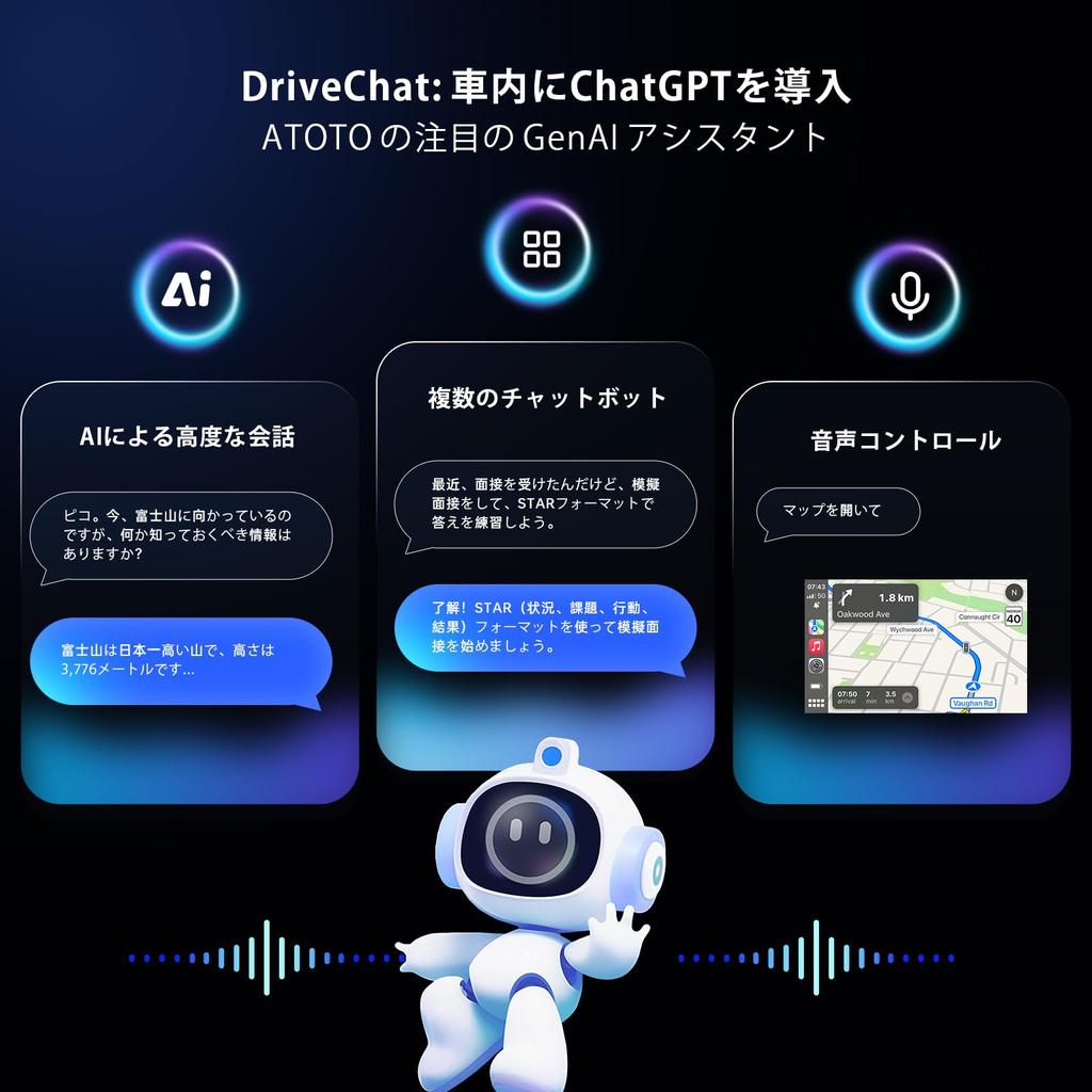 ATOTOEXCEL A6PF Android Car Stereo with Wireless CarPlay Android HD DSP 36 Dual GPS Tracking Approval 9-inch Double-DIN OBD, & Auto, 8-Core CPU,