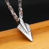 Viking Punk Arrowhead Pendant Stainless Steel Men Necklace Rune Sword Jewelry