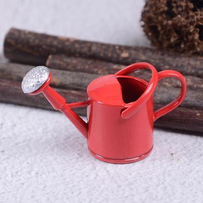 Metal Mini Watering Can Model Lifelike DIY 1/12 Dollhouse Miniature Watering Can Simulated Miniature Watering Can