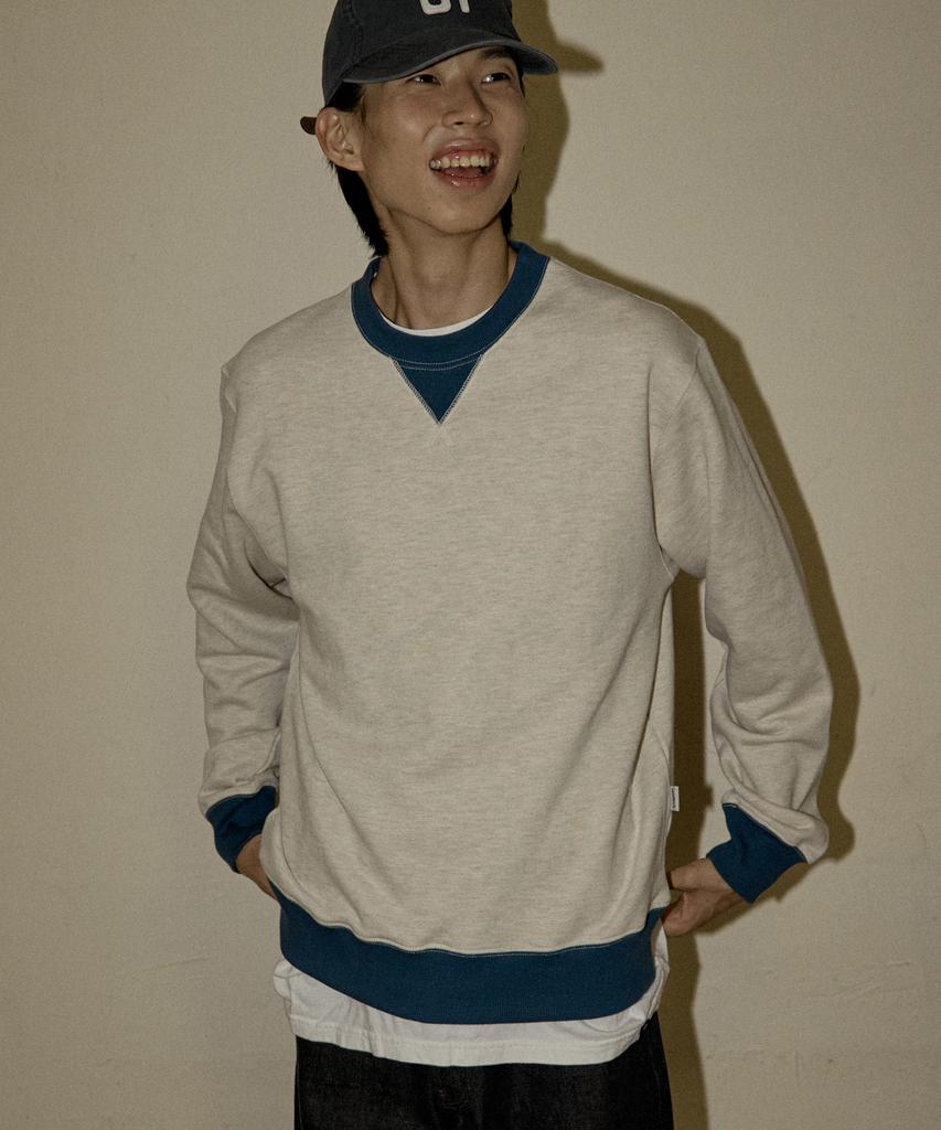 CAMEL WORK No.117 Gusset Stitch Vintage Sweatshirt (Oatmeal)