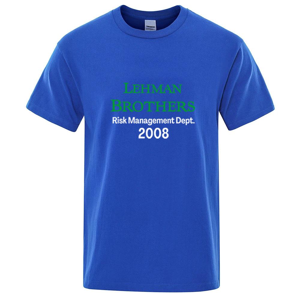 2025 Lehunisex Brothers Risk Unisexageunisext Departunisext Unisex High Quality Print Solid Color Short Sleeve TShirt Comfortable Casual Tops